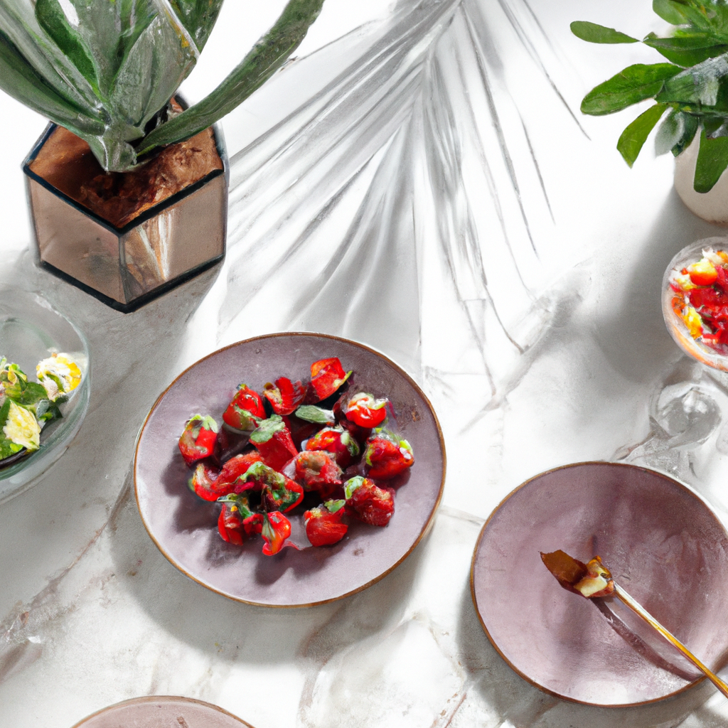 Chef plating a minimalist gourmet dish in a bright kitchen